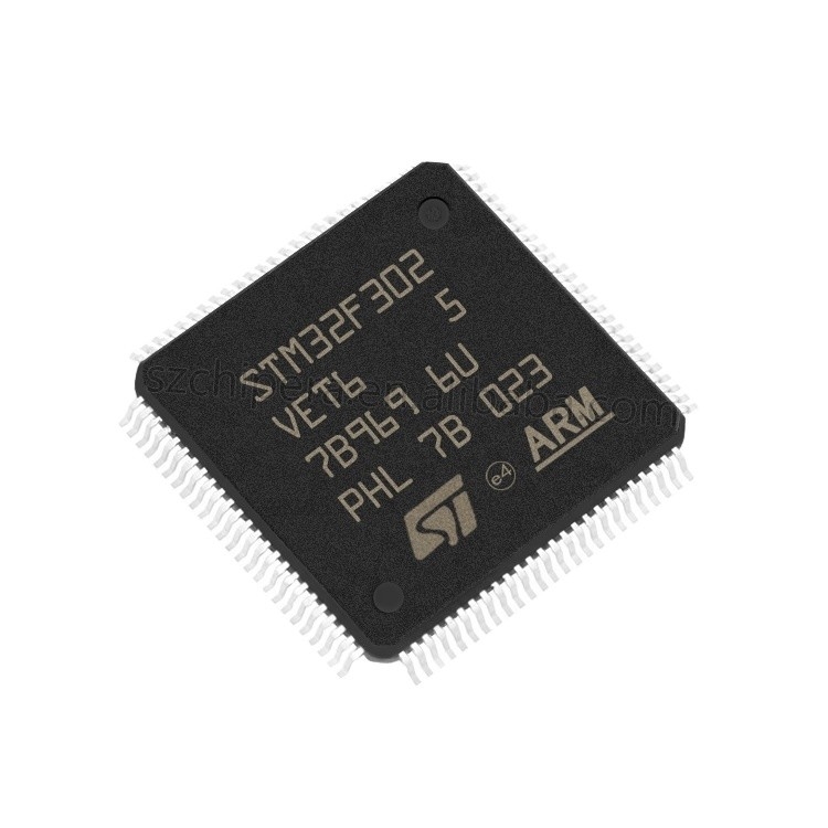 ในสต็อก ไมโครคอนโทรลเลอร์ MCU 32 บิต ARM Cortex M4 RISC 512KB แฟลช 2.5V/3.3V 100 พิน LQFP ถาด STM32F302VET6