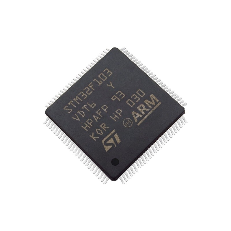 ในสต็อก ไมโครคอนโทรลเลอร์และโปรเซสเซอร์ IC MCU 32BIT 384KB FLASH 100LQFP วงจรรวม โปรแกรมชิป ic STM32F103VDT6