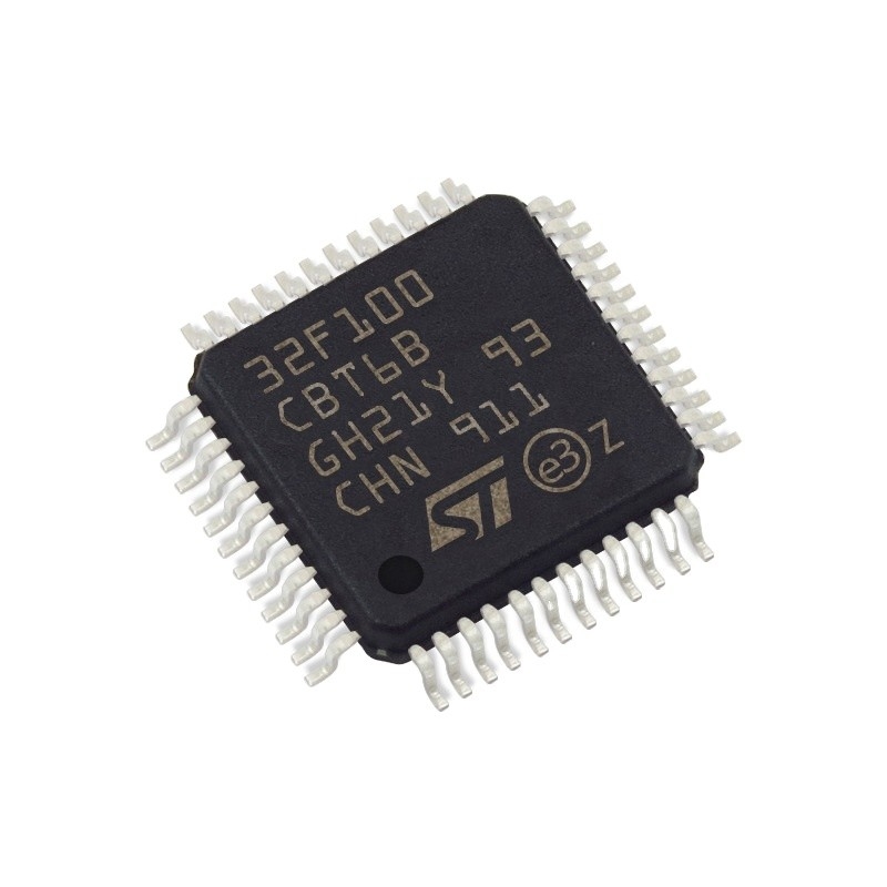 ในสต็อก ไมโครคอนโทรลเลอร์ IC MCU 32BIT 128KB FLASH 48LQFP วงจรรวม ic ชิป STM32F100CBT6B