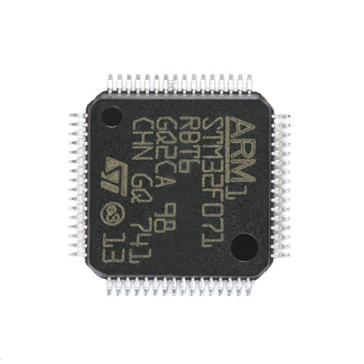 ชิ้นส่วนอิเล็กทรอนิกส์ วงจรรวม ชิป IC IC MCU 32BIT 128KB แฟลช 64LQFP STM32F071 STM32F071RB STM32F071RBT6