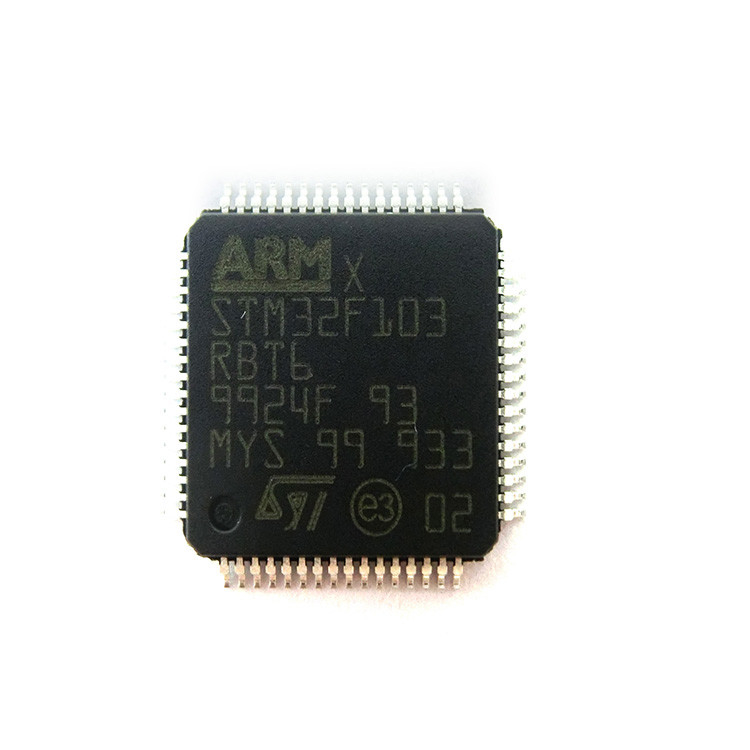 STM32F103RBT6 MCU 32 บิต Stm32f1 Arm M3 Risc 128kb แฟลช 2.5v/3.3v 64-pin Lqfp Ic