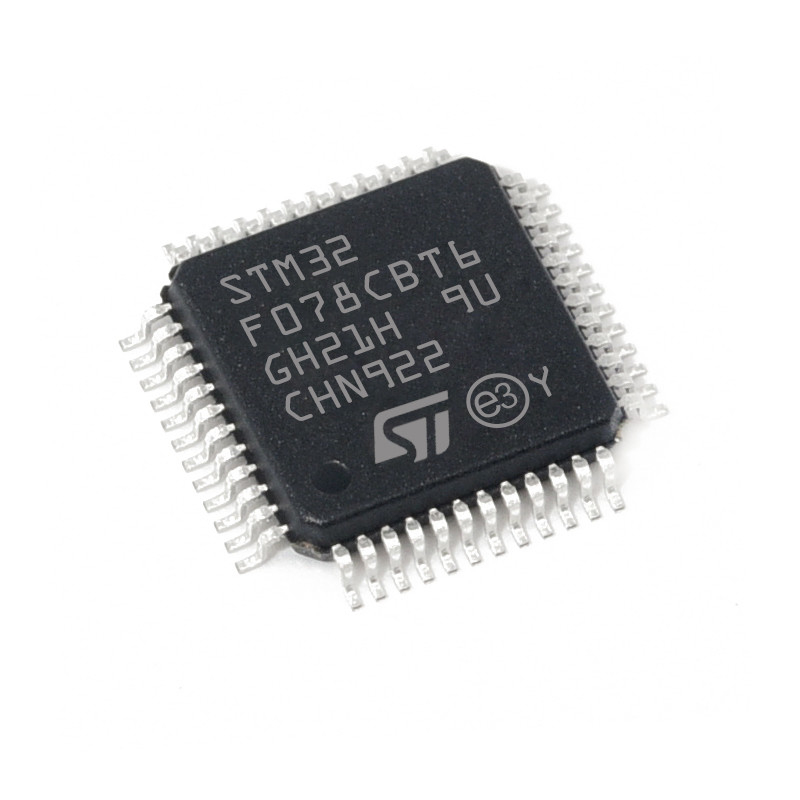 ยี่ห้อใหม่เดิมชิ้นส่วนอิเล็กทรอนิกส์วงจรรวมไมโครคอนโทรลเลอร์ IC STM32F078CBT6 CHIP