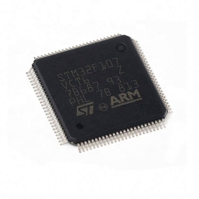 ชิ้นส่วนอิเล็กทรอนิกส์ Mcu 32 บิต Stm32 Arm M3 Risc 256Kb แฟลช 100 พิน Lqfp Stm32F Stm32F107 Lqfp100 Stm32F107Vct6