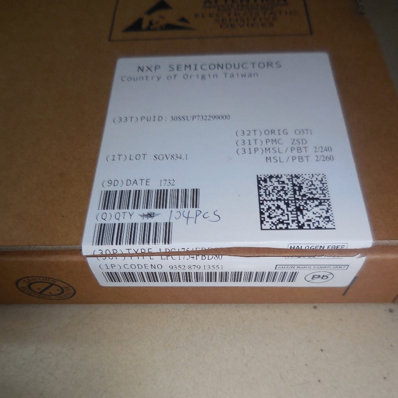 LPC1754FBD80 QFP80 ชิปวงจรรวมไมโครคอนโทรลเลอร์ IC ยี่ห้อใหม่ยังไม่ได้ใช้