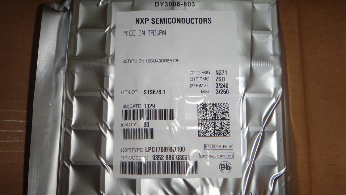 LPC1768FBD100 QFP100 ชิปวงจรรวมไมโครคอนโทรลเลอร์ IC ยี่ห้อใหม่ยังไม่ได้ใช้