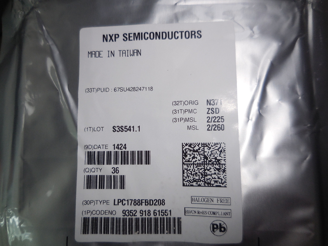 LPC1788FBD208 QFP208 ชิปวงจรรวมไมโครคอนโทรลเลอร์ IC ยี่ห้อใหม่ยังไม่ได้ใช้