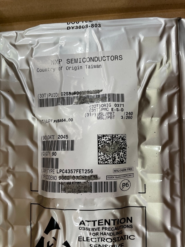 LPC4357FET256 BGA256 ชิปวงจรรวมไมโครคอนโทรลเลอร์ IC ยี่ห้อใหม่เดิมยังไม่ได้ใช้